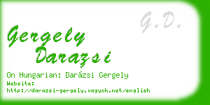 gergely darazsi business card